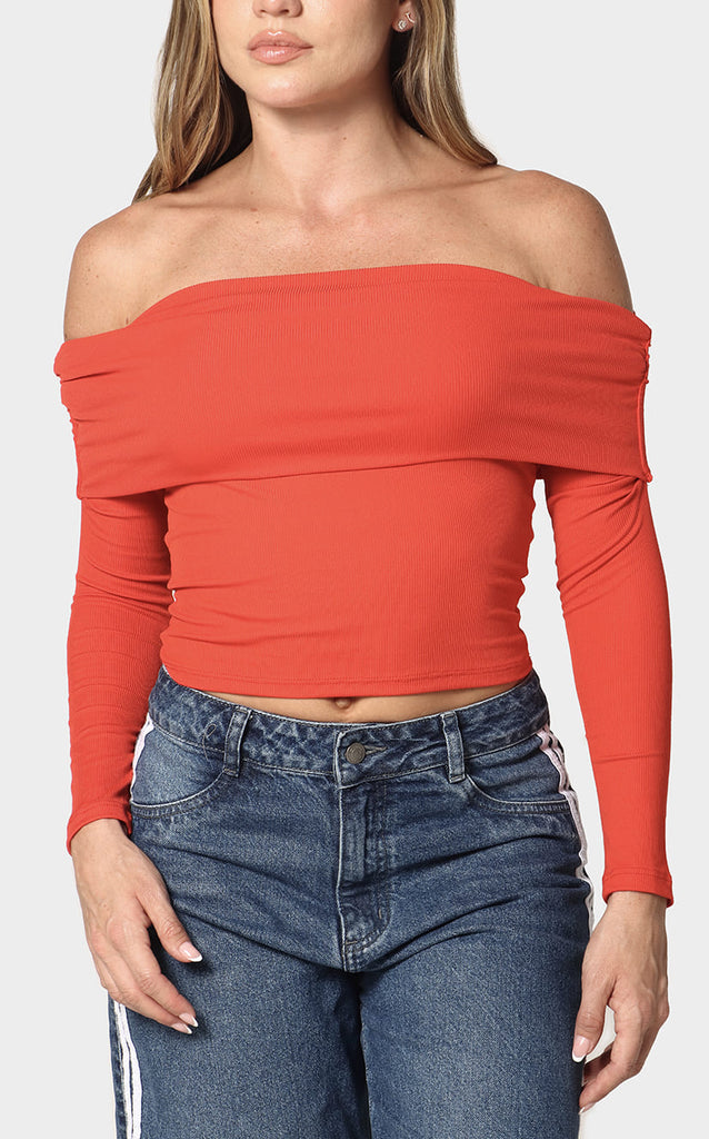 Blusa Roja Cuello Bandeja - Navissi