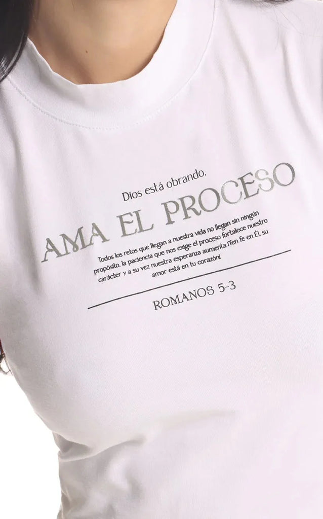 Camiseta Marfil Ama El Proceso - Navissi Clothing ♡