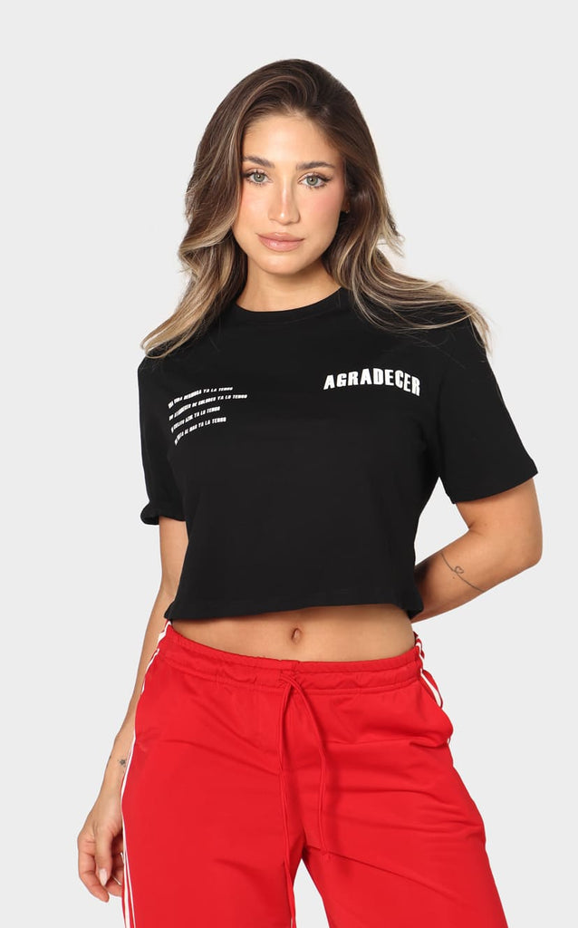 Camiseta Negra Agradecer - Navissi