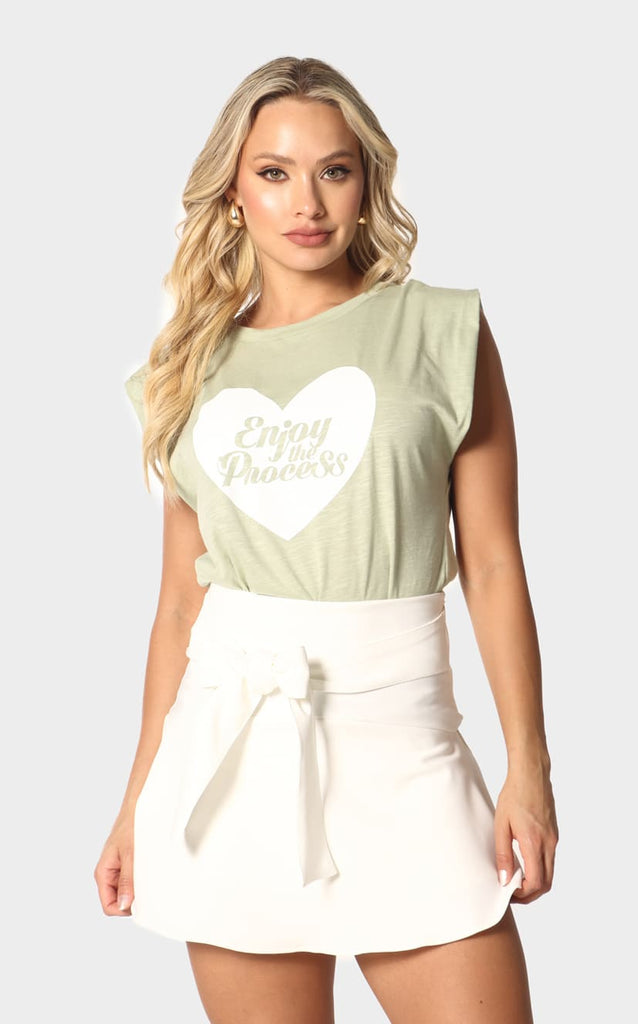 Camiseta Verde Manga Sisa