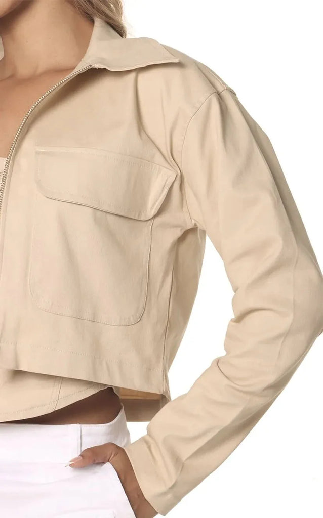 Chaqueta Arena Cropped - Navissi Clothing ♡