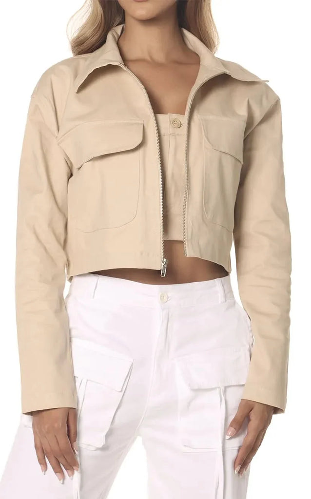 Chaqueta Arena Cropped - Navissi Clothing ♡