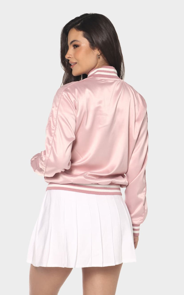 Chaqueta Rosa Beisbolera Bolsillos - Navissi