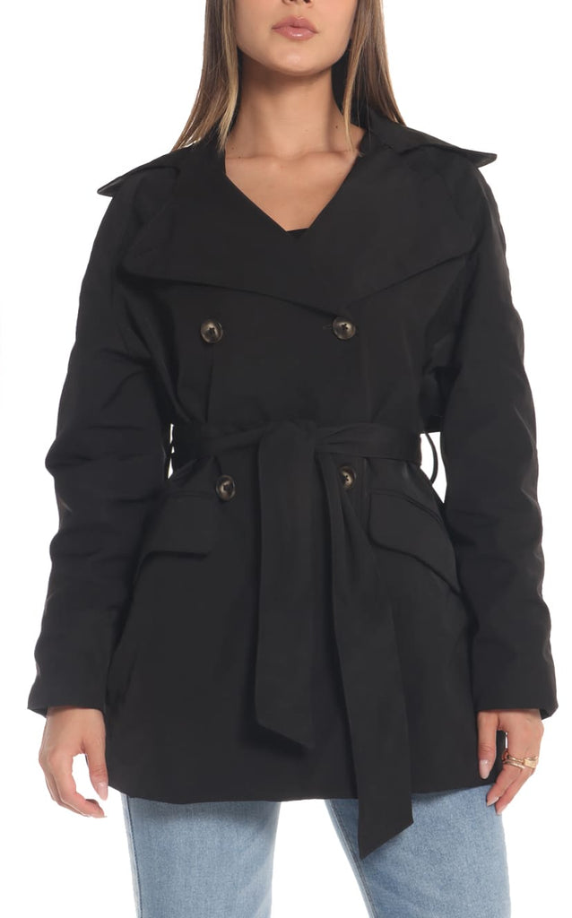 Chaqueta Trench Negra - Navissi Clothing ♡