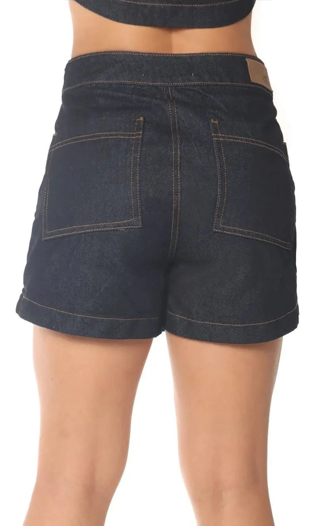 Falda Short Denim Azul Oscuro - Navissi Clothing ♡