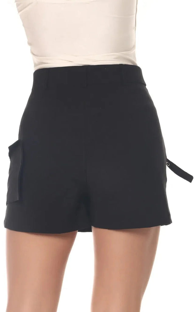 Falda Short Negra Bolsillos - Navissi Clothing ♡