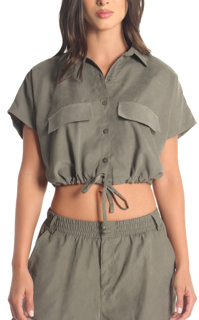Blusa Camisera Verde Militar - Navissi Clothing ♡