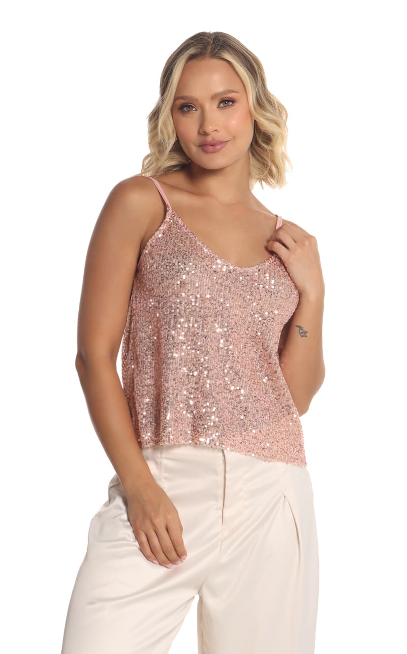 V Neck Modelos De Blusas Brillantes Chaleco De Lentejuelas