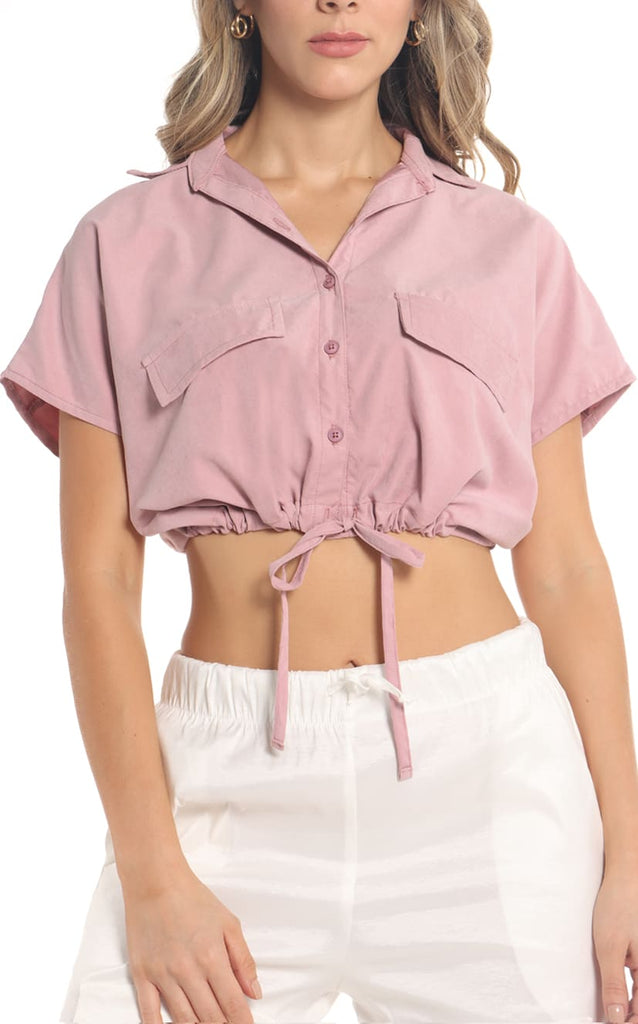 Blusa Rosa Viejo Crop 10B GROUP LLC