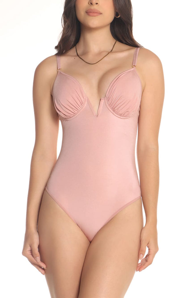 Body Palo de Rosa Drapeado - Navissi Clothing ♡