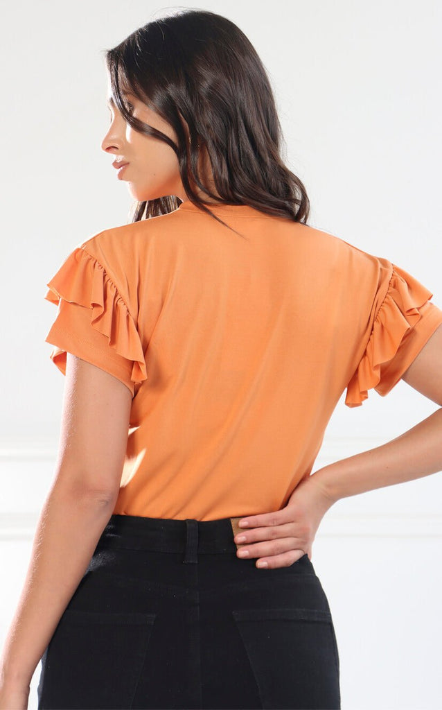 Camiseta Naranja Cuello Redondo - Navissi Clothing ♡