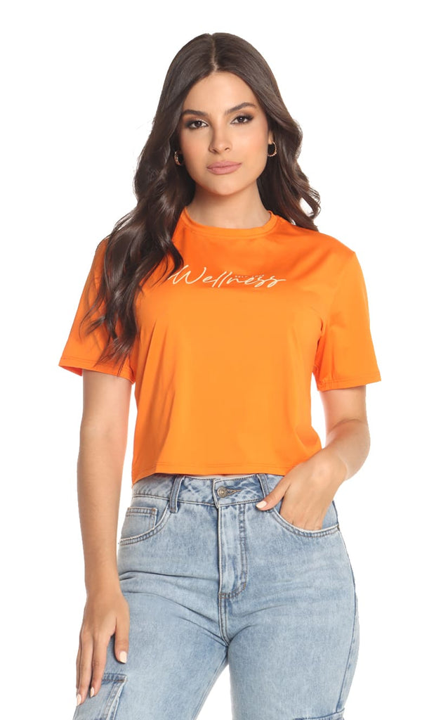 Camiseta Naranja Wellness - Navissi Clothing ♡