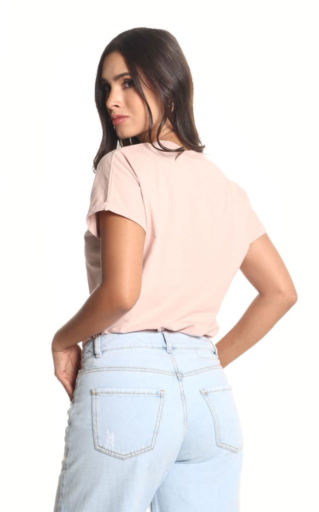 Camiseta Palo De Rosa Estampado - Navissi Clothing ♡