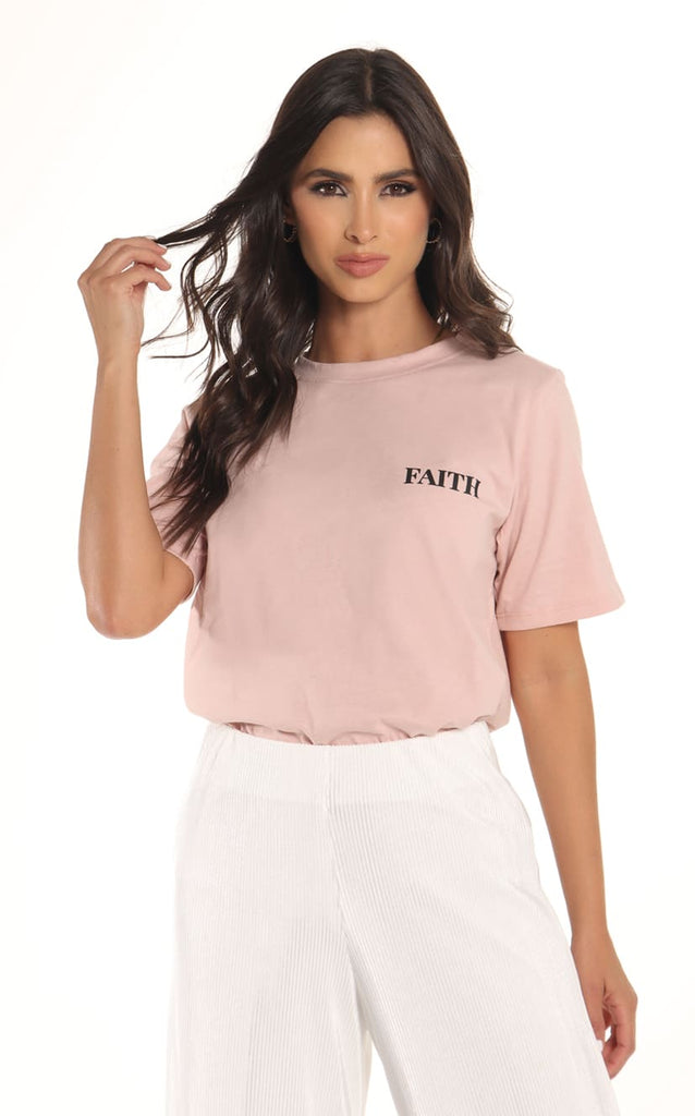 Camiseta Rosa Viejo FAITH - Navissi Clothing ♡