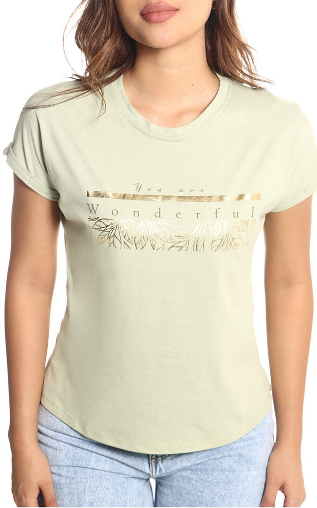 Camiseta Verde Wonderful - Navissi Clothing ♡