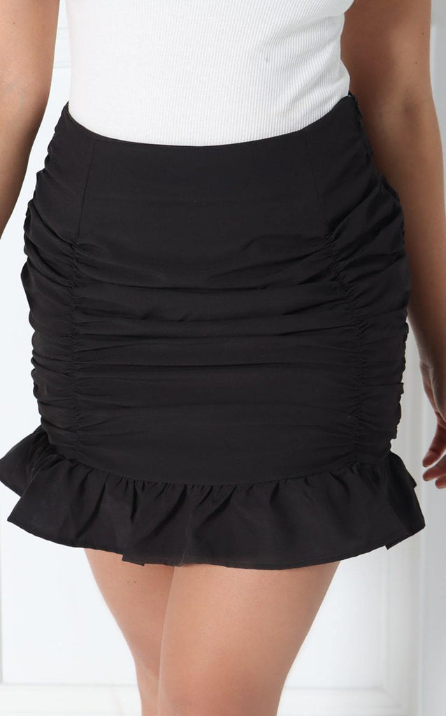 Falda negra drapeada - Navissi Clothing ♡