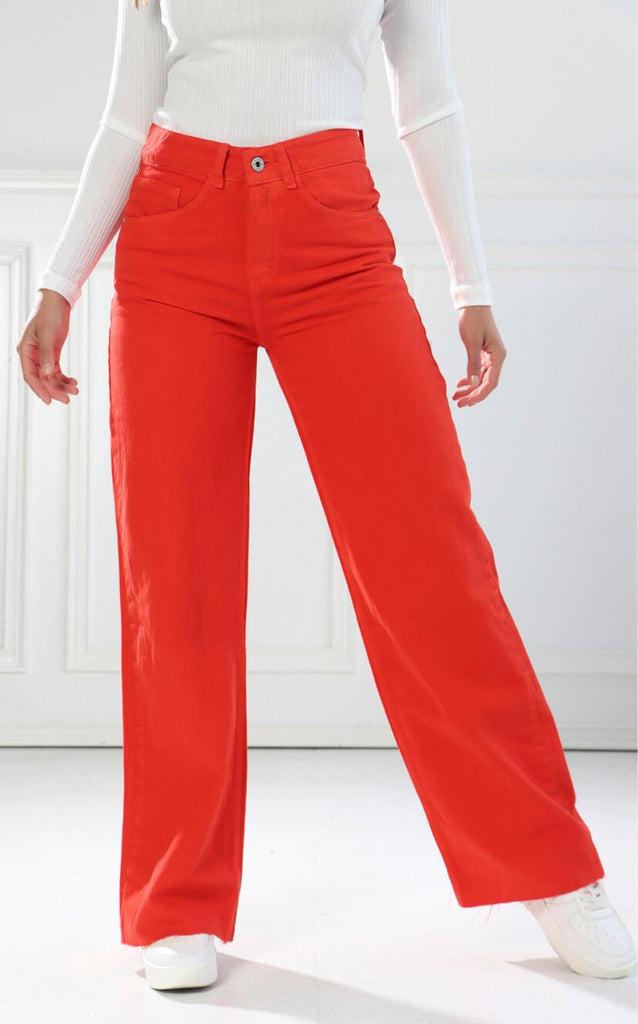 Jean Rojo Wide Leg - Navissi Clothing ♡