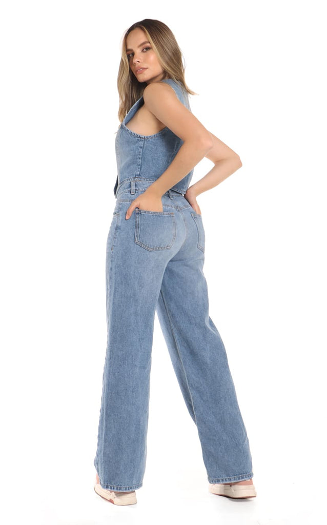 Jeans Wide Leg Claro - Navissi Clothing ♡