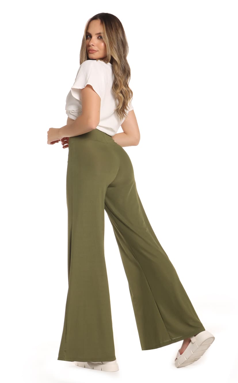 Outfit Pantalon Verde Pantalon Palazzo Medellin Pantalón Verde