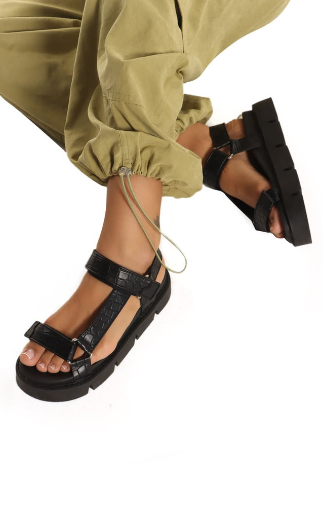 Sandalias Negro Plataforma - Navissi Clothing ♡